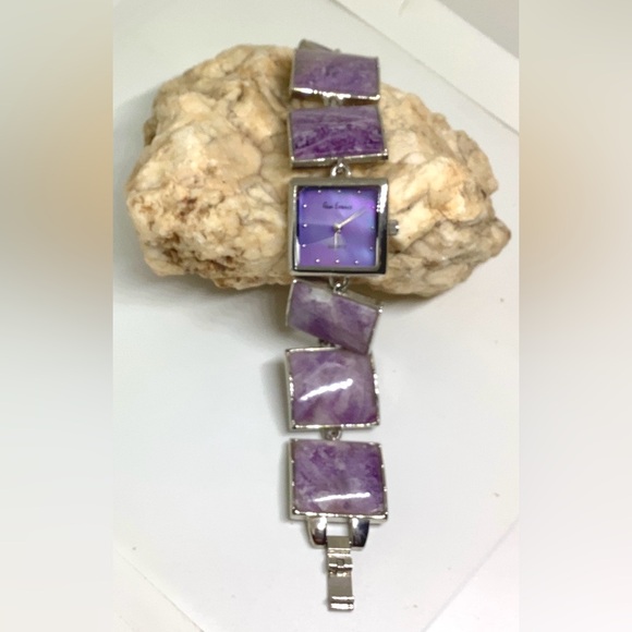 NIB❣️ Lavender Jasper Gem Essence Watch Silver - Picture 1 of 6